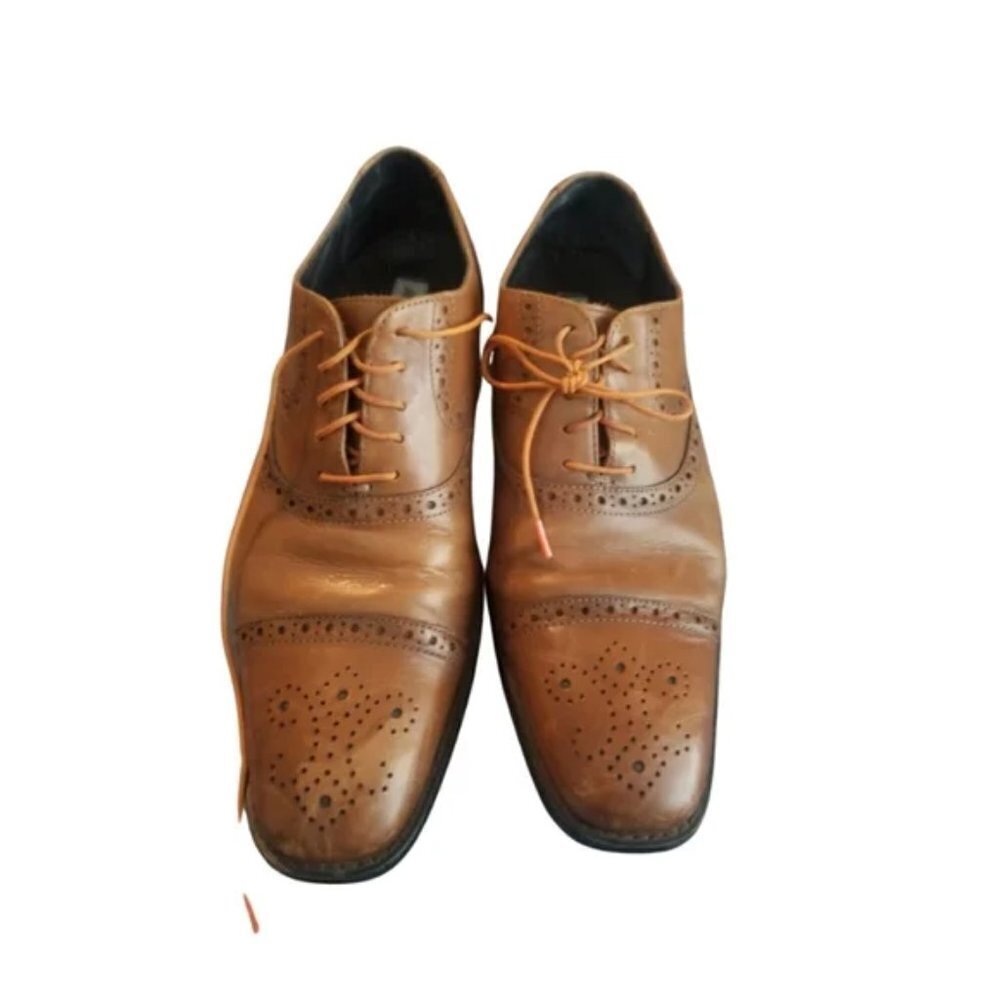 Johnston & Murphy Conard Men's Tan Leather Wingti… - image 1